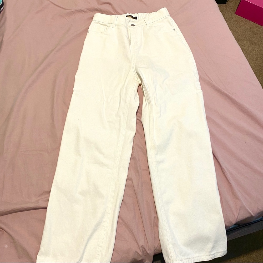 NWOT white mom jeans